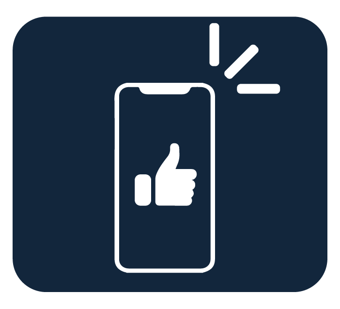 Illustrasjon av mobiltelefon med tommel opp